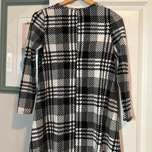 AX Paris Black and White Mock Neck A-line Dress